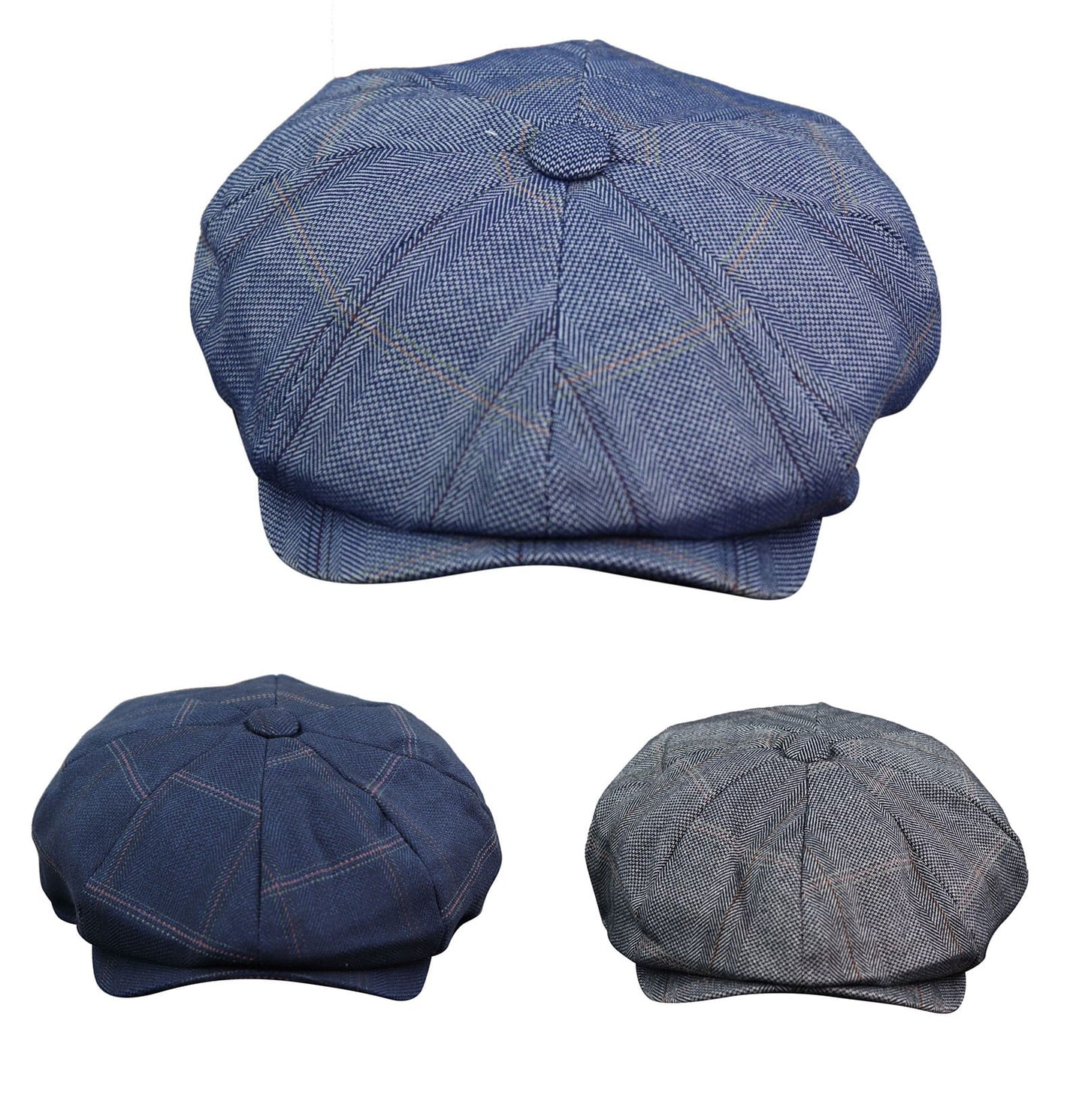 Gorra plana de tweed de 8 paneles estilo Peaky Blinders para hombre - Cavani Connall
