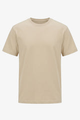 Camiseta clásica de mezcla de algodón beige para hombre