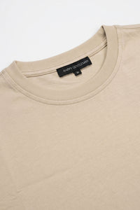 Camiseta clásica de mezcla de algodón beige para hombre
