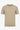 Camiseta de punto beige para hombre, corte regular, cuello redondo, manga corta.