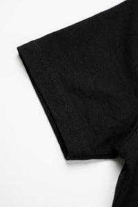 Camiseta clásica negra de mezcla de algodón para hombre