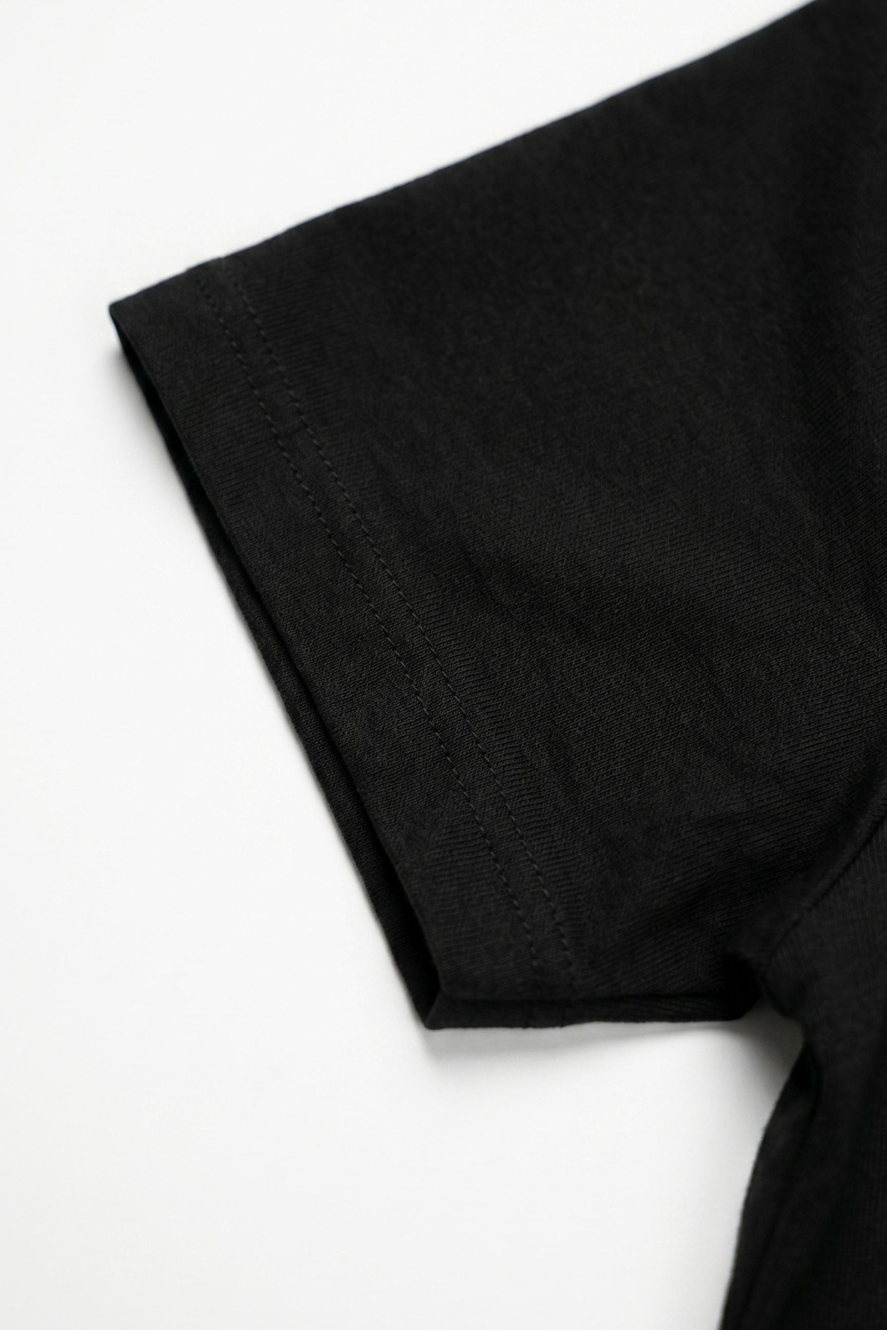 Camiseta clásica negra de mezcla de algodón para hombre