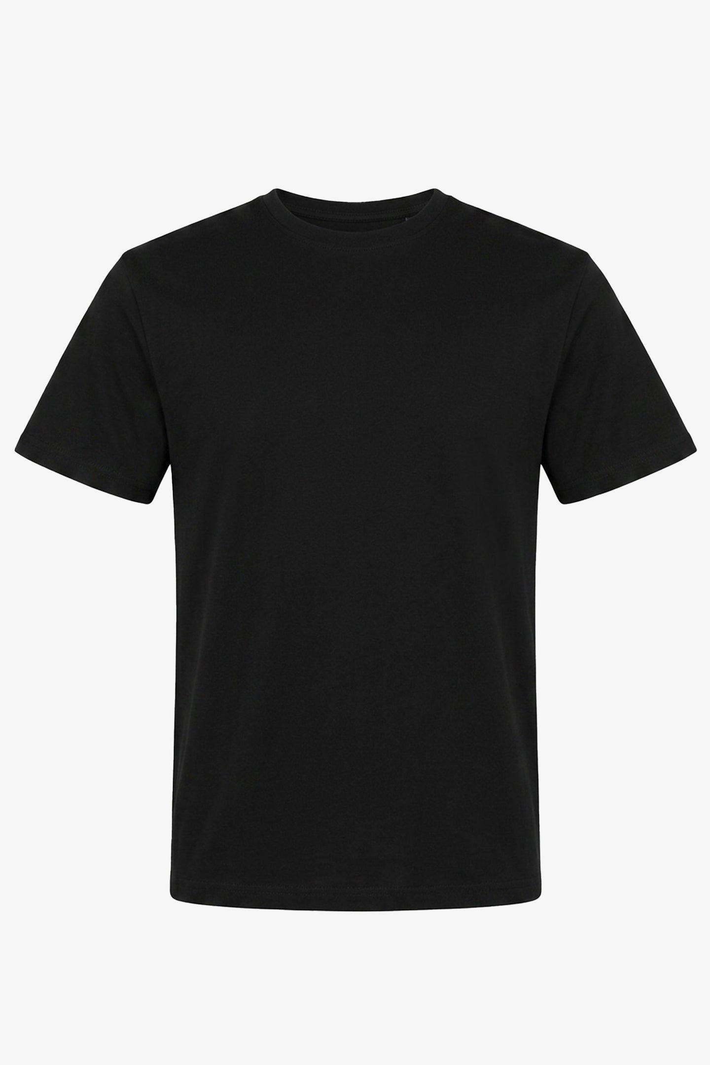 Camiseta clásica negra de mezcla de algodón para hombre