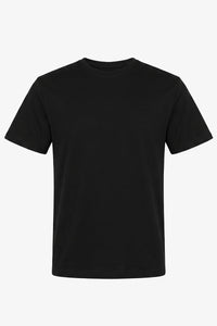 Camiseta clásica negra de mezcla de algodón para hombre