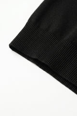 Camiseta clásica de punto negra para hombre, manga corta y cuello redondo.