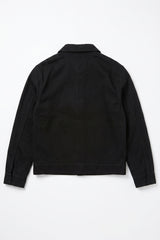 Chaqueta de sarga de algodón negra para hombre - Sobrecamionera