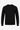 Jersey de punto negro de cuello redondo para hombre, jersey acrílico.