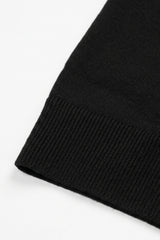 Polo de punto negro para hombre, cuello con cremallera, manga corta, tejido suave.