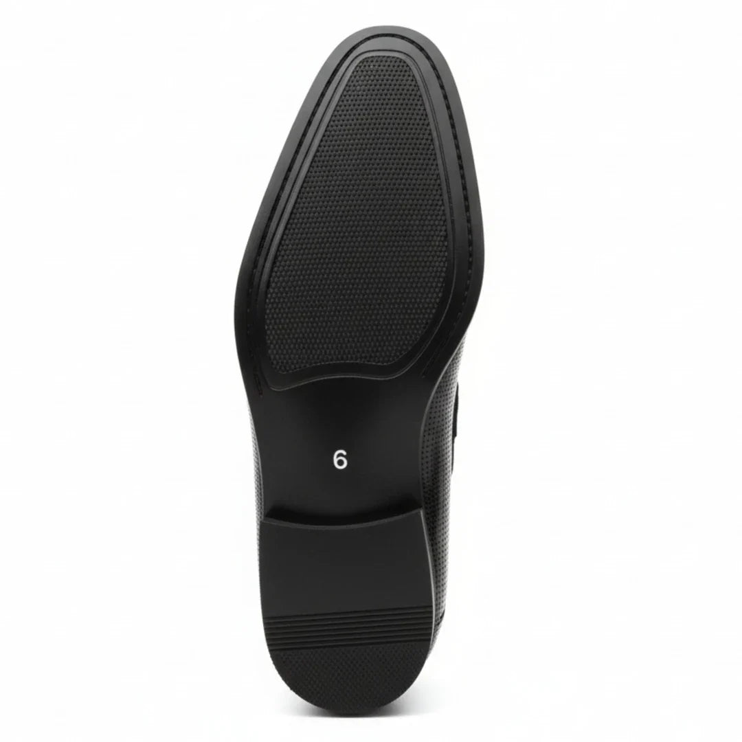 Mocasines negros de charol PU para hombre