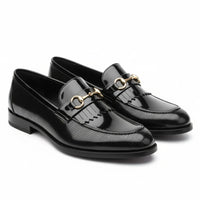 Mocasines negros de charol PU para hombre