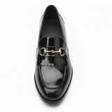 Mocasines negros de charol PU para hombre