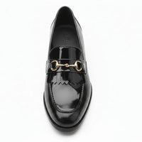 Mocasines negros de charol PU para hombre