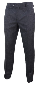 Pantalones de hombre de tweed negro estilo vintage - STZ14