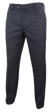 Pantalones de hombre de tweed negro estilo vintage - STZ14