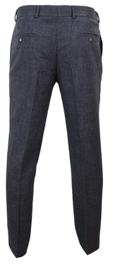Pantalones de hombre de tweed negro estilo vintage - STZ14