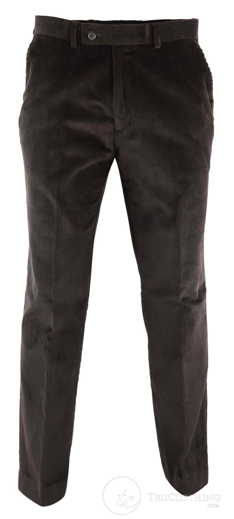 Pantalones de pana marrón para hombre