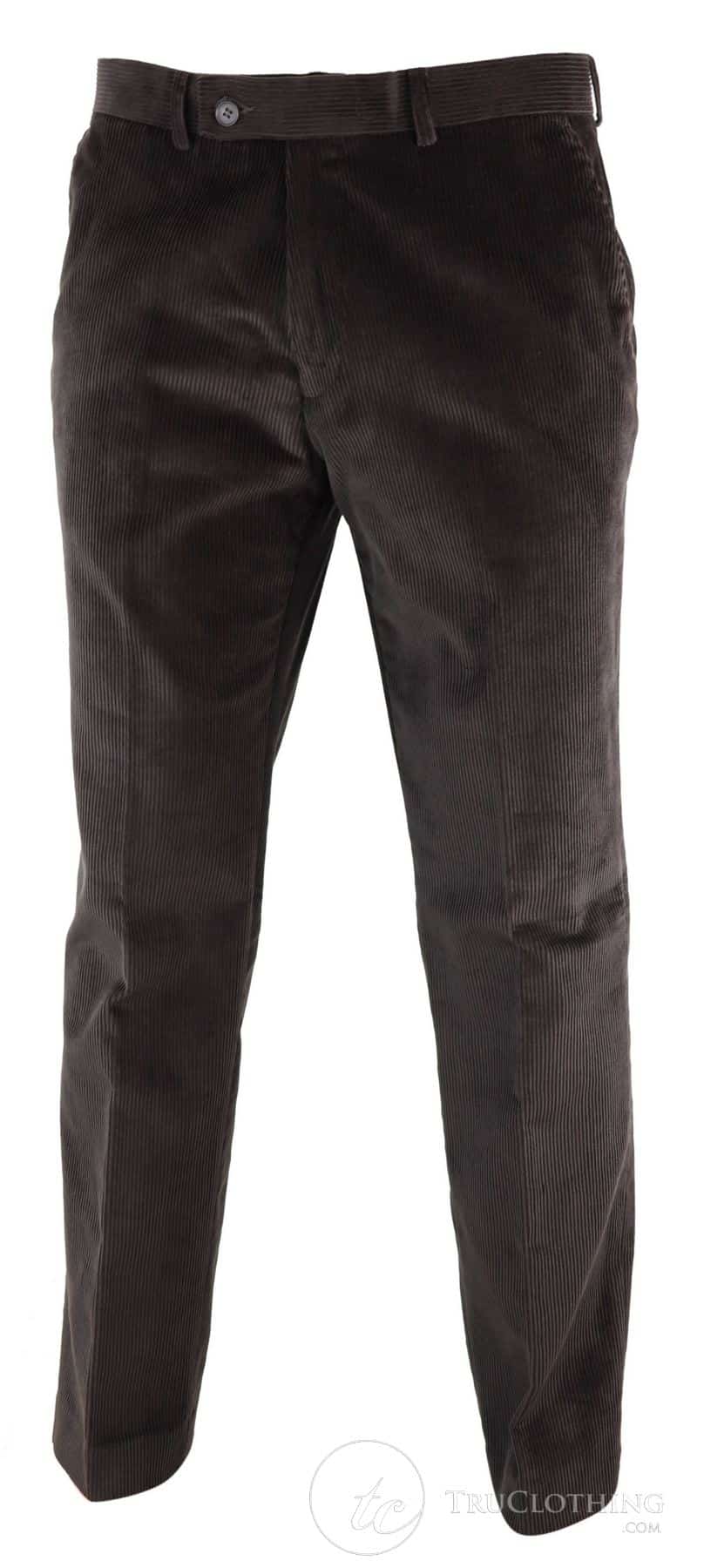Pantalones de pana marrón para hombre