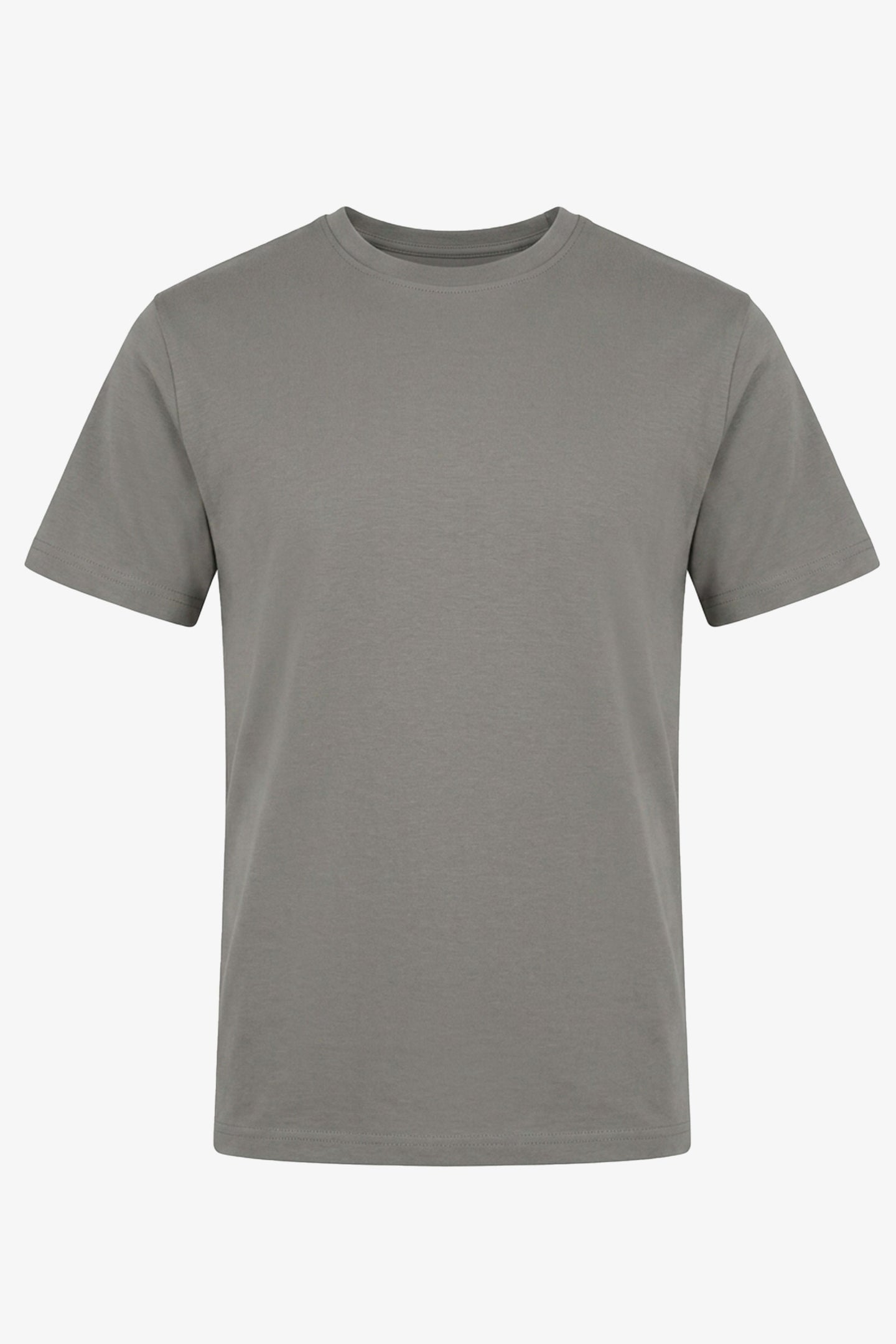 Camiseta clásica de mezcla de algodón color carbón para hombre