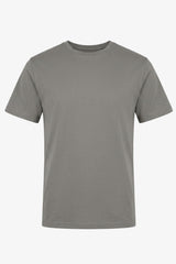 Camiseta clásica de mezcla de algodón color carbón para hombre