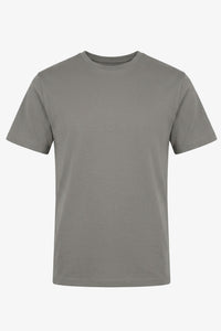 Camiseta clásica de mezcla de algodón color carbón para hombre