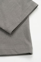 Camiseta clásica de mezcla de algodón color carbón para hombre