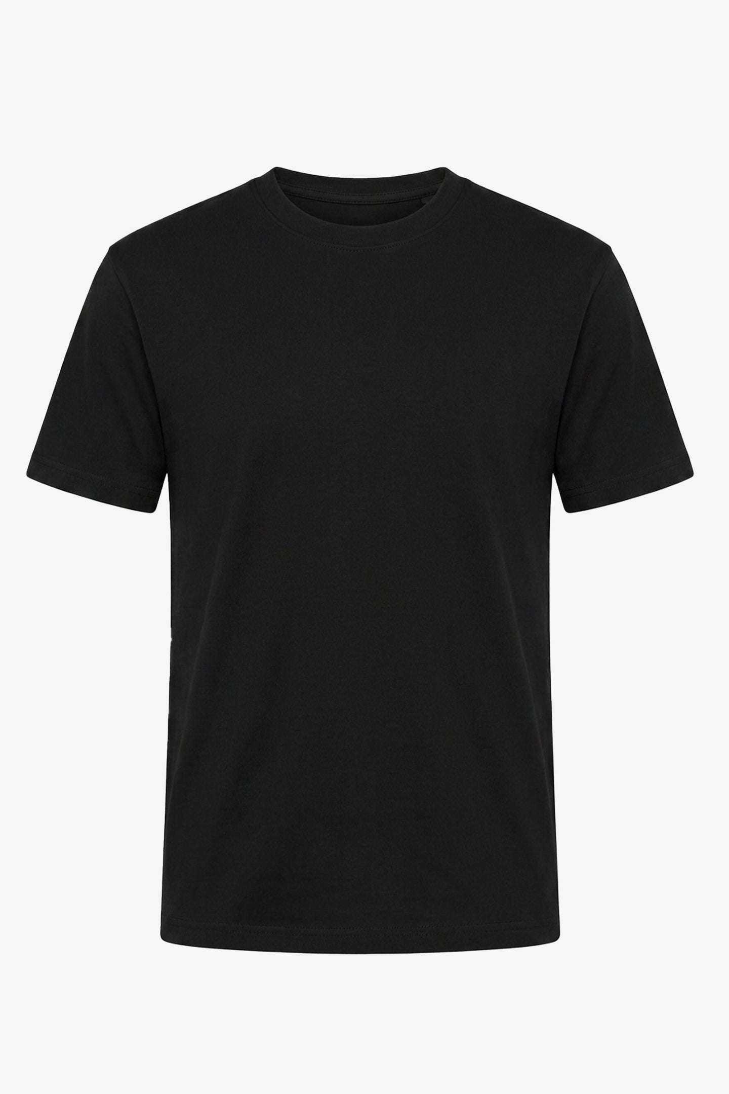 Camiseta clásica negra de algodón para hombre