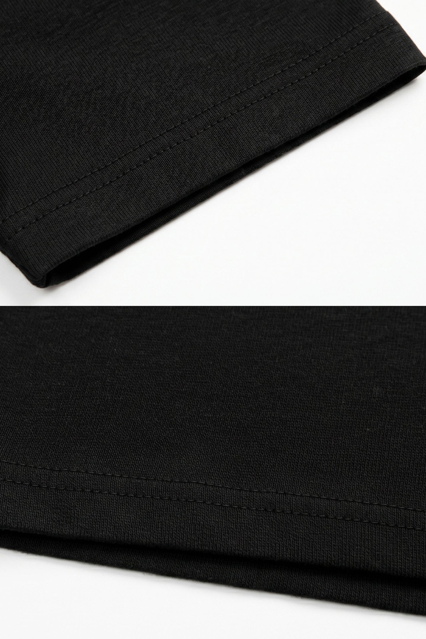 Camiseta clásica negra de algodón para hombre