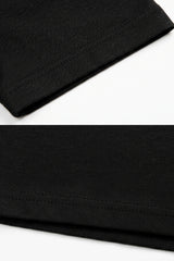 Camiseta clásica negra de algodón para hombre