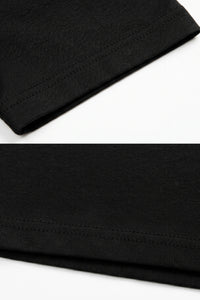 Camiseta clásica negra de algodón para hombre