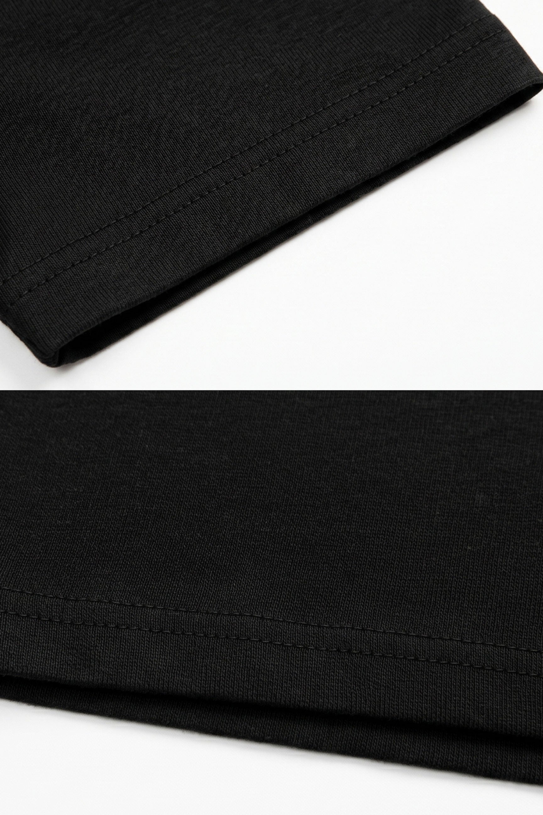 Camiseta clásica negra de algodón para hombre