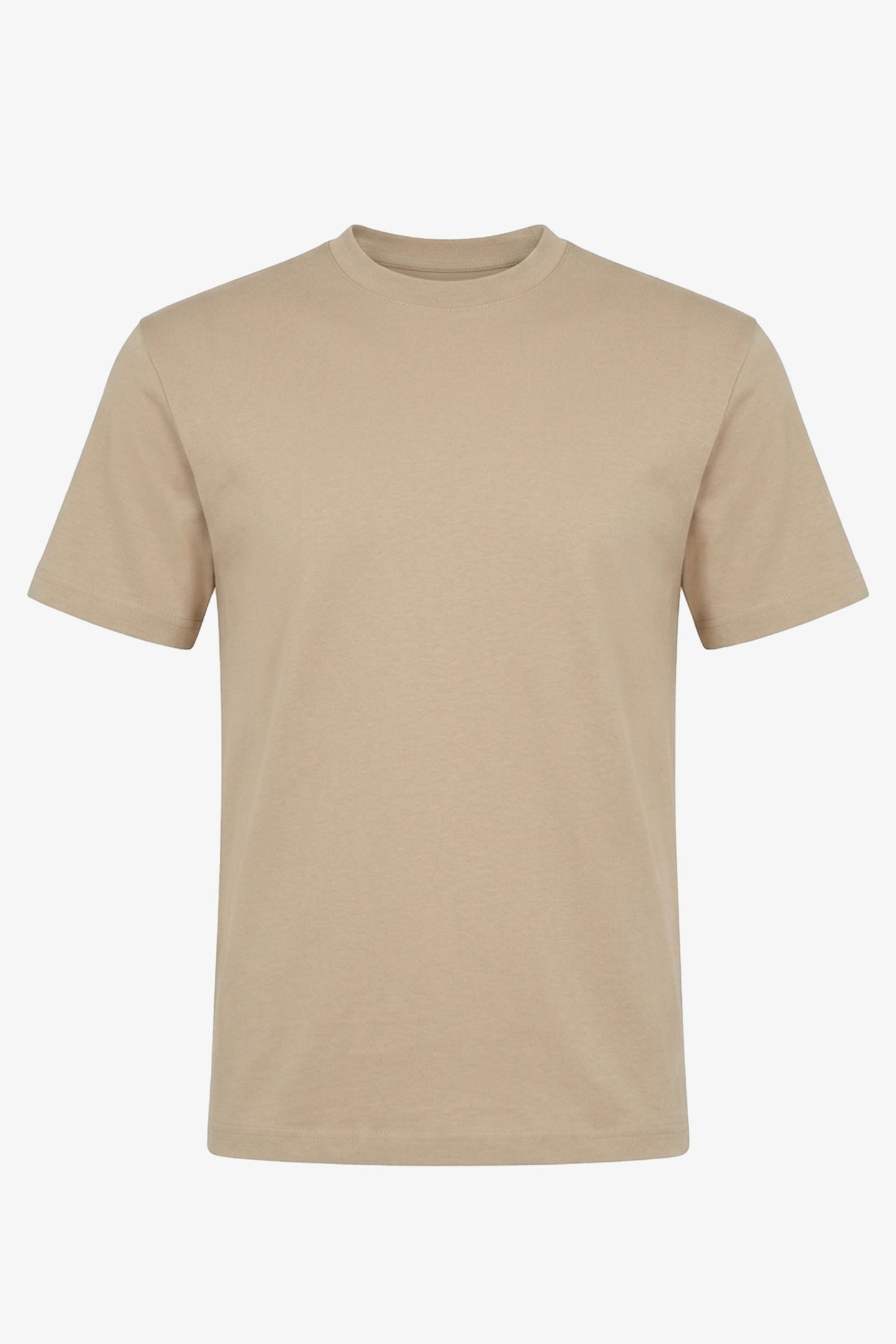 Camiseta clásica de algodón marrón para hombre