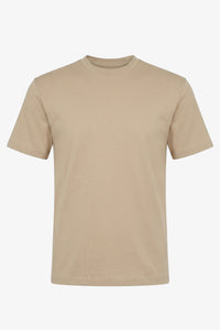 Camiseta clásica de algodón marrón para hombre