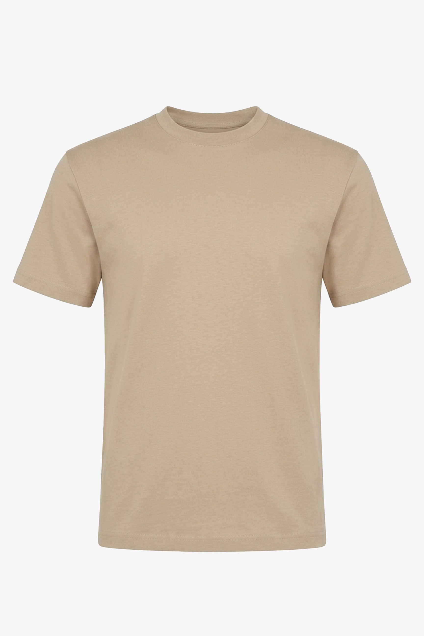 Camiseta clásica de algodón marrón para hombre