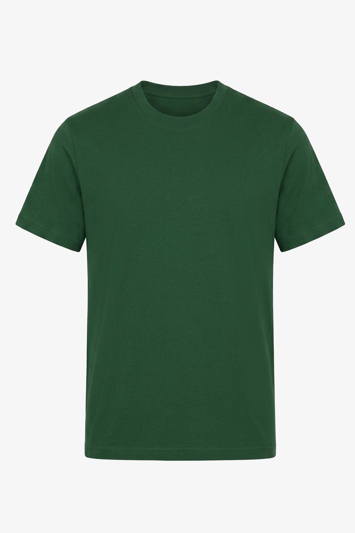 Camiseta clásica de algodón verde para hombre