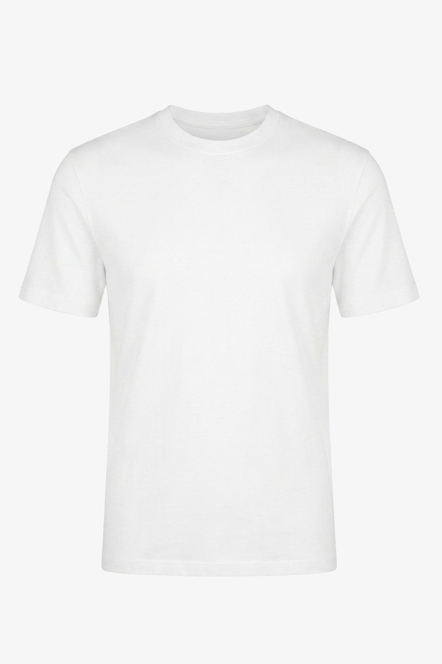 Camiseta clásica de algodón color blanco roto para hombre