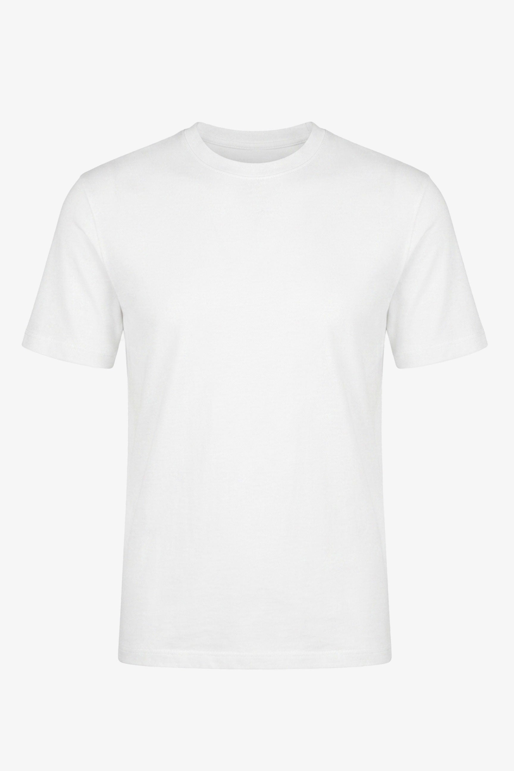 Camiseta clásica de algodón color blanco roto para hombre