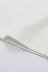 Camiseta clásica de algodón color blanco roto para hombre