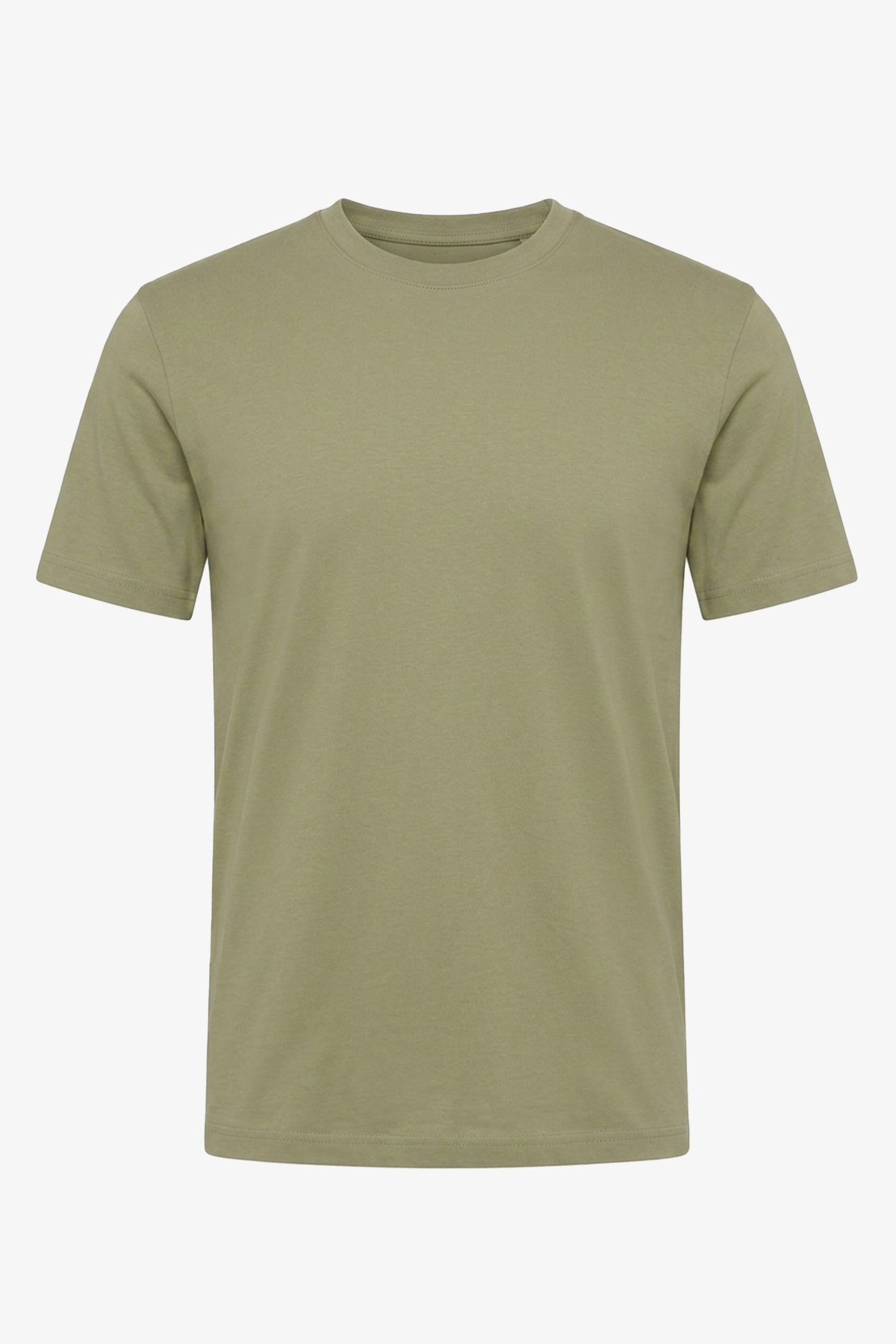 Camiseta clásica de algodón verde oliva para hombre