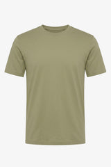 Camiseta clásica de algodón verde oliva para hombre