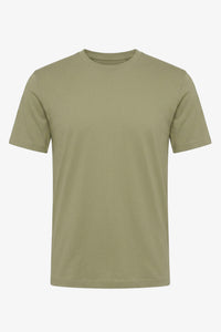 Camiseta clásica de algodón verde oliva para hombre