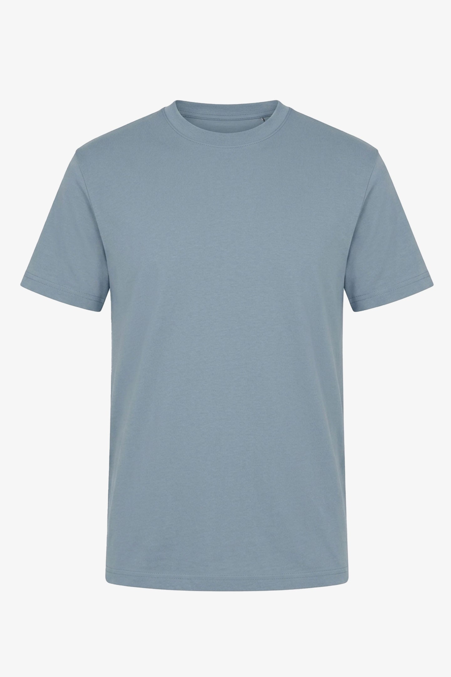 Camiseta clásica de algodón azul cielo para hombre