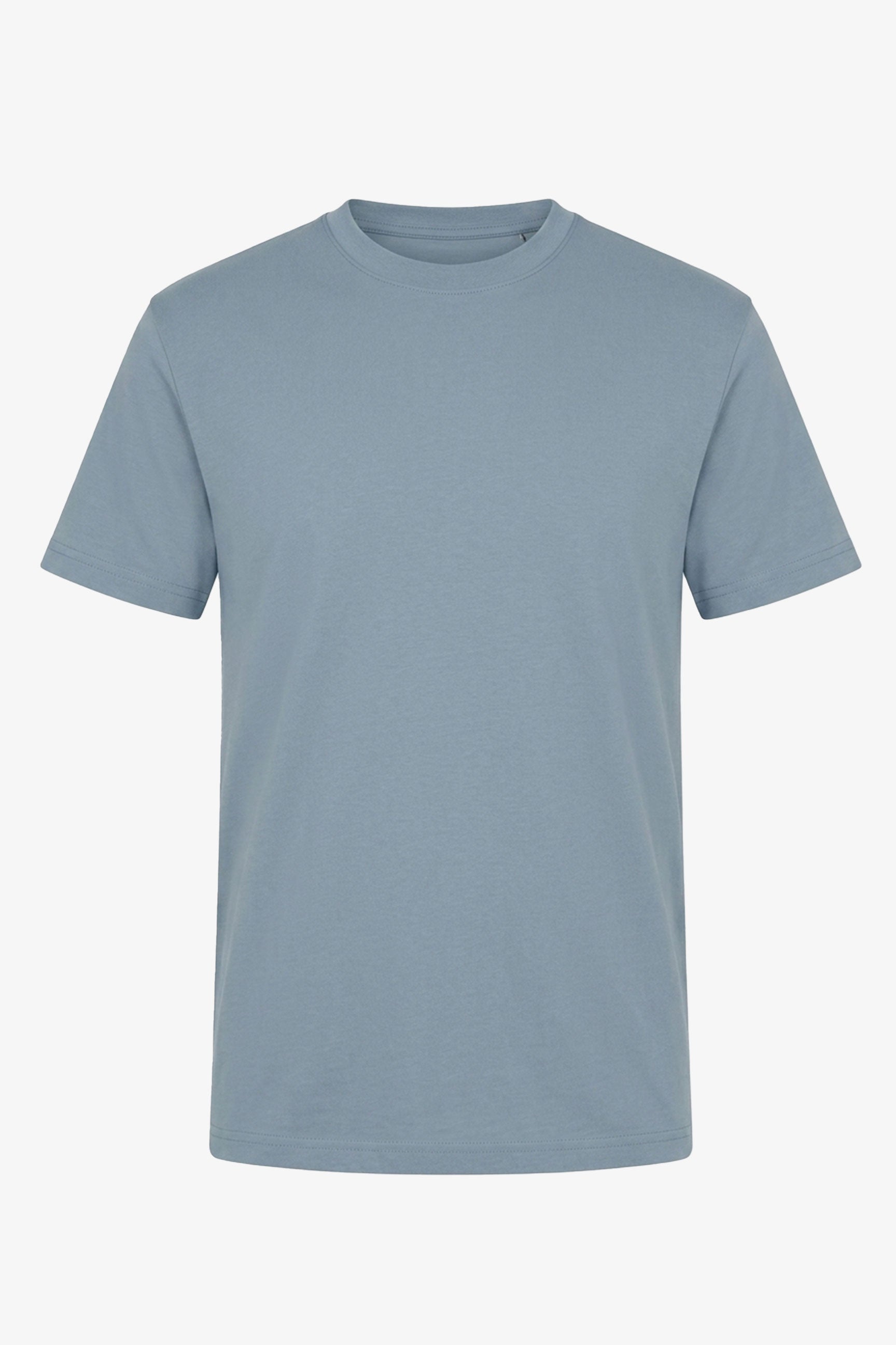 Camiseta clásica de algodón azul cielo para hombre