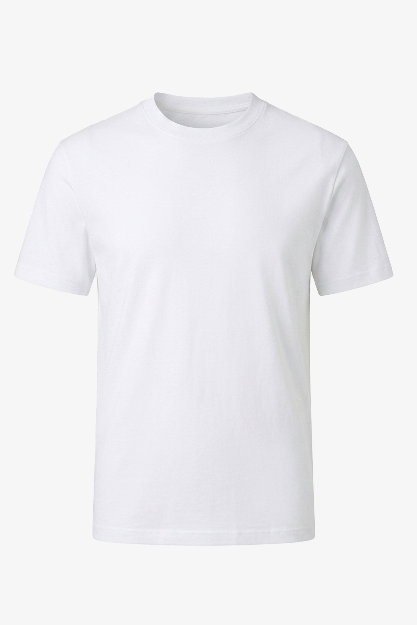 Camiseta clásica blanca de algodón para hombre