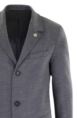 Abrigo largo clásico de lana para hombre - Gris