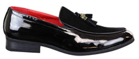 Mocasines de hombre de charol sintético y ante.