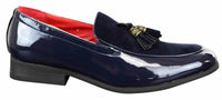 Mocasines de hombre de charol sintético y ante.
