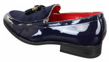 Mocasines de hombre de charol sintético y ante.