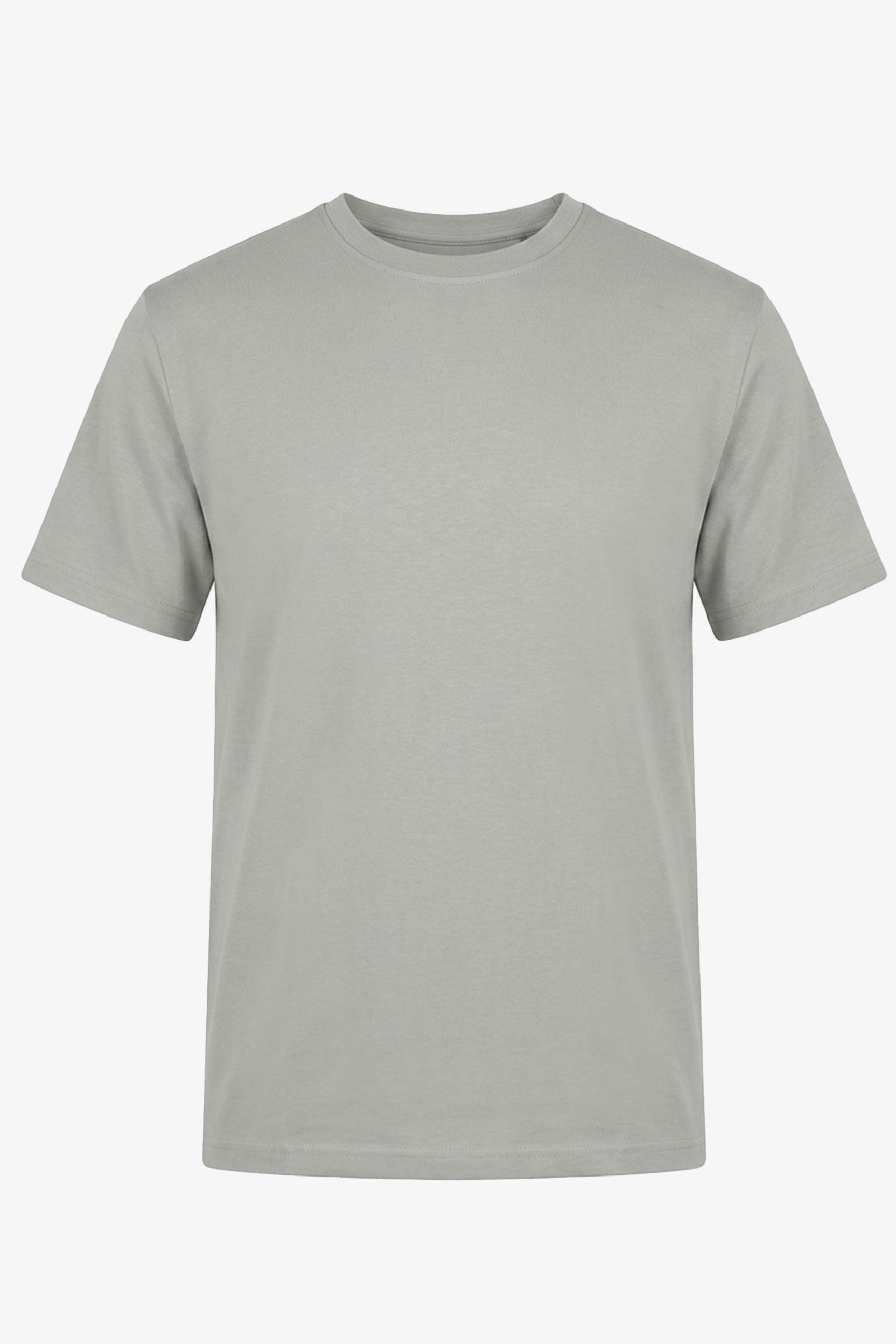 Camiseta clásica gris de mezcla de algodón para hombre