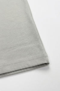 Camiseta clásica gris de mezcla de algodón para hombre
