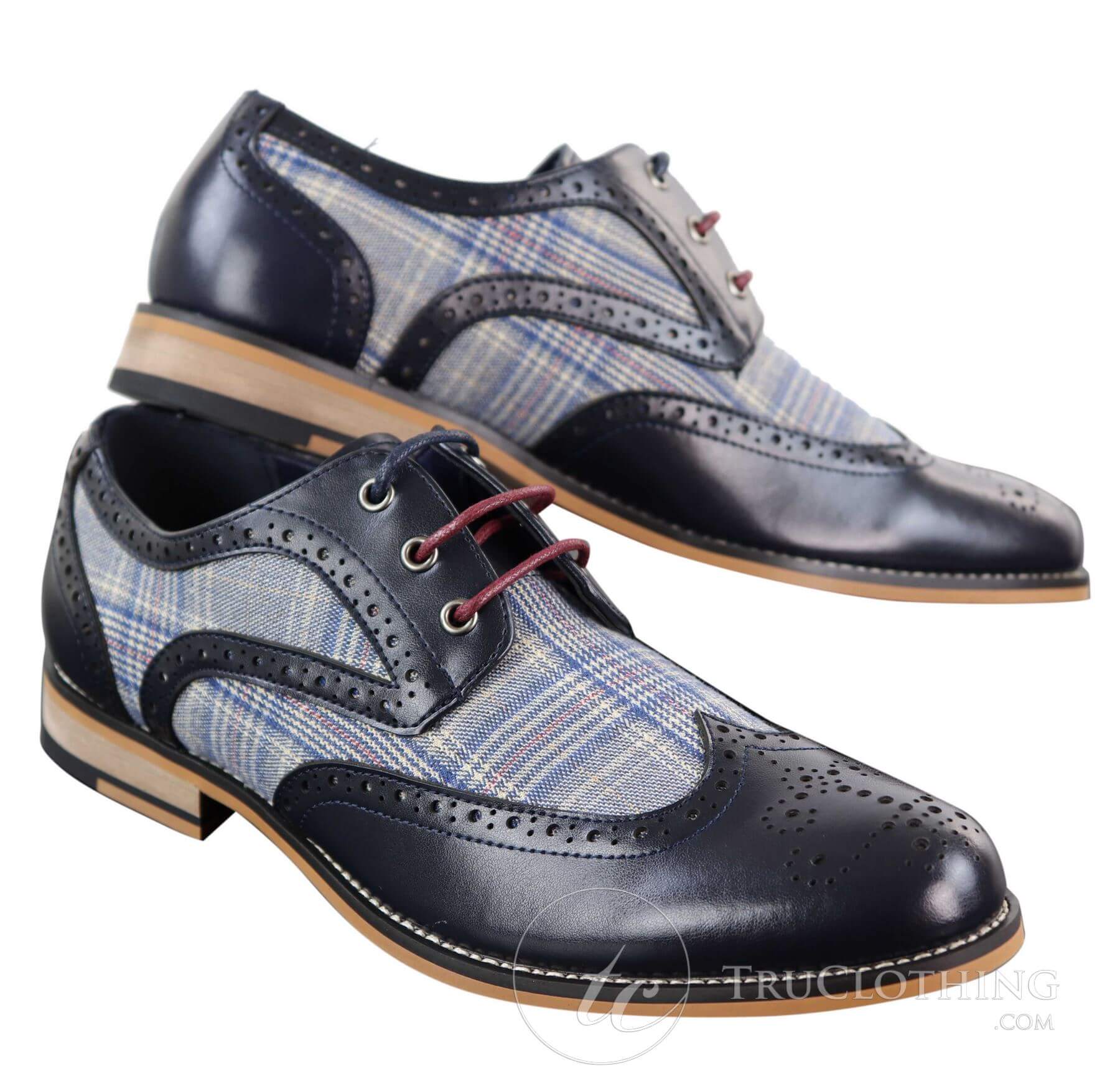 Zapatos vintage de cuero y tweed para hombre - Cavani Oslo